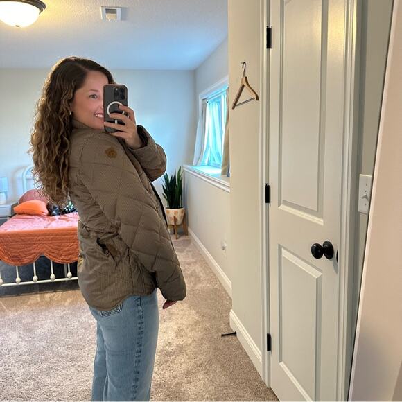 Eddie Bauer Brown Hunting Skyliner Goose Down Puffer Jacket Small - Picture 4 of 16